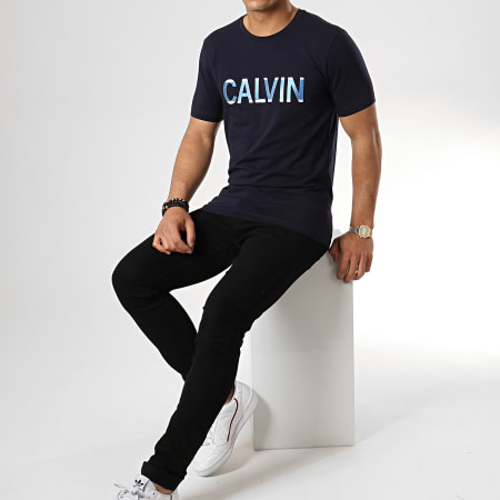Calvin Klein - Tee Shirt 2630 Bleu Marine