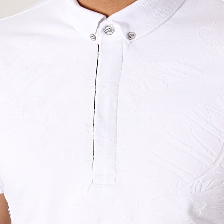Classic Series - Polo Manches Courtes 6015 Blanc Floral