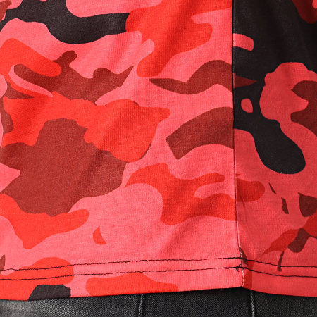 John H - Tee Shirt 1983 Noir Rouge Camouflage