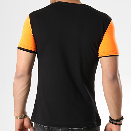 John H - Tee Shirt M-21 Noir Orange