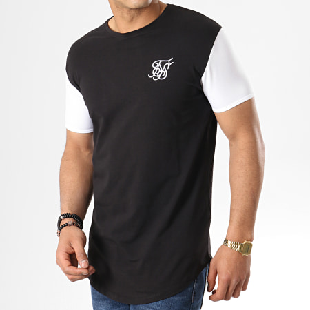 SikSilk - Tee Shirt Oversize 13773 Noir Blanc
