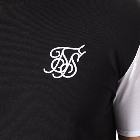 SikSilk - Tee Shirt Oversize 13773 Noir Blanc