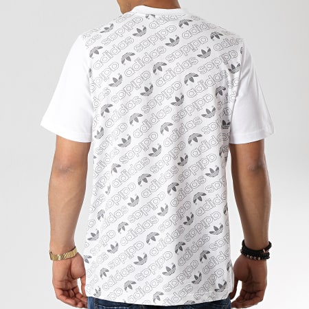 Adidas Originals - Tee Shirt Monogram DV2034 Blanc Gris