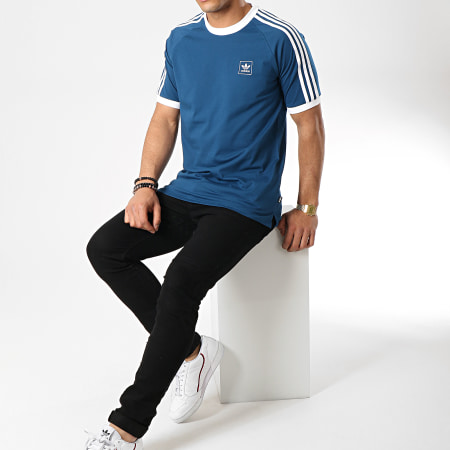 Adidas Originals - Tee Shirt Cali BB DU8358 Bleu Ciel Blanc 