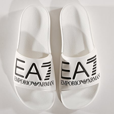 EA7 Emporio Armani - Claquettes Slipper Visibility XCP001-XCC22 Blanc Noir