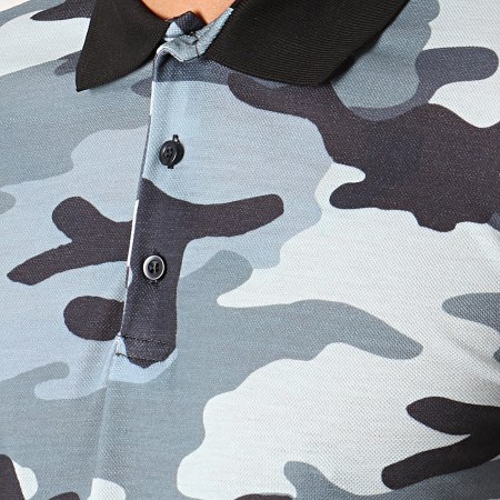 Ikao - Polo Manches Courtes F405 Noir Gris Camouflage