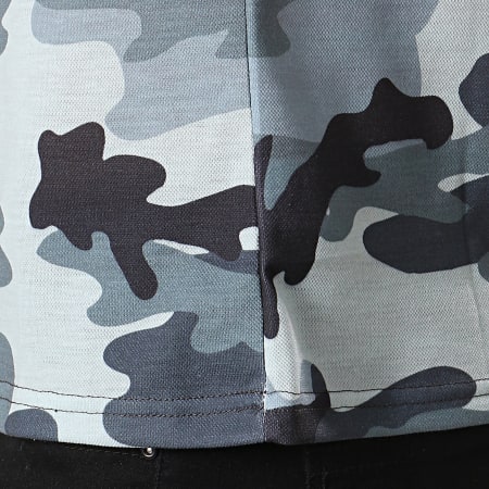 Ikao - Polo Manches Courtes F405 Noir Gris Camouflage