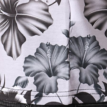 John H - Tee Shirt M-19 Noir Gris Floral