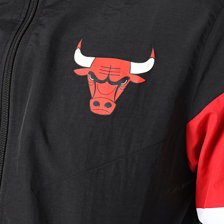 New Era - Veste Zippée NBA Colour Block Chicago Bulls Noir Rouge Blanc