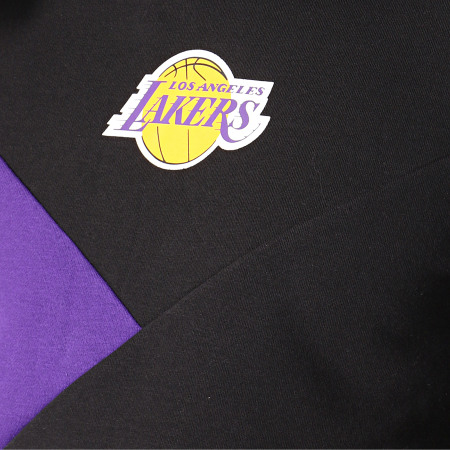 New Era - Sweat Capuche Colour Block Los Angeles Lakers Noir Violet Jaune