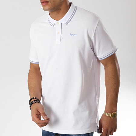 Pepe Jeans - Polo Manches Courtes Mitch PM541206 Blanc