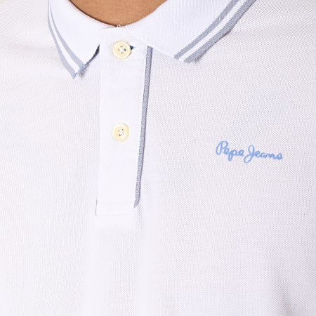 Pepe Jeans - Polo Manches Courtes Mitch PM541206 Blanc