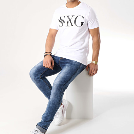 SKG - Maglietta con logo bianco