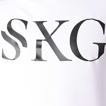 SKG - Sweat Capuche Logo Blanc