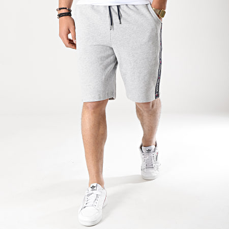 Tommy Hilfiger - Pantalones cortos de jogging con rayas 0707 Gris brezo