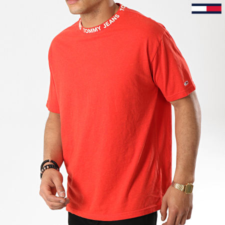 Tommy Hilfiger - Tee Shirt Heather Branded Collar 6062 Rouge