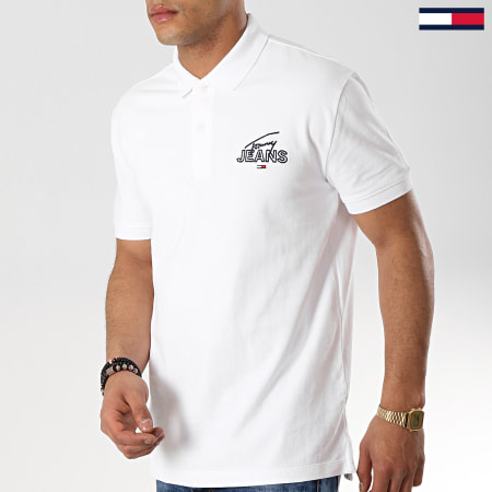 Tommy Hilfiger - Polo Manches Courtes Solid Graphic 6289 Blanc