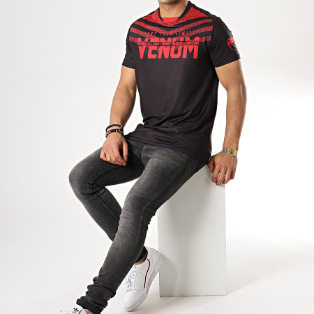 Venum - Tee Shirt De Sport Signature Noir Rouge