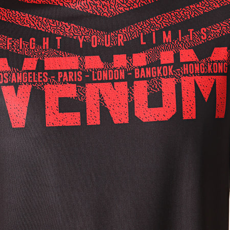 Venum - Tee Shirt De Sport Signature Noir Rouge