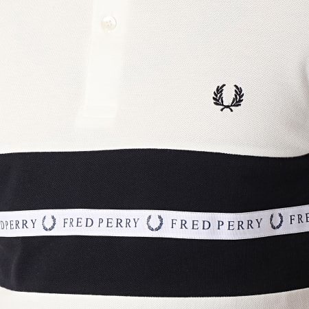 Fred Perry - Polo Manches Courtes Tape M5566 Blanc 