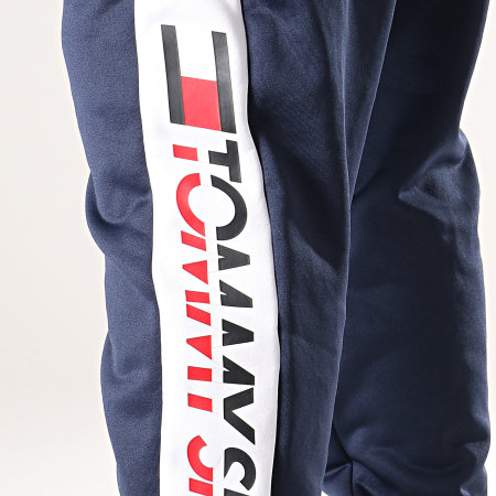 Tommy Hilfiger - Pantalon Jogging Avec Bande Leg Logo 0088 Bleu Marine Blanc