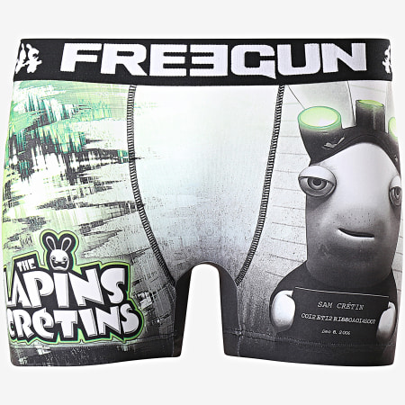 Freegun - Boxer Lapins Crétins Splinter Noir Vert