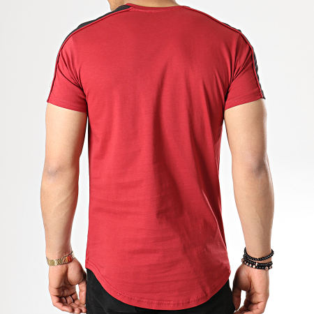 Gov Denim - Tee Shirt Oversize A Bandes G18012 Bordeaux