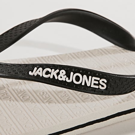 Jack And Jones - Tongs Basic Blanc Noir
