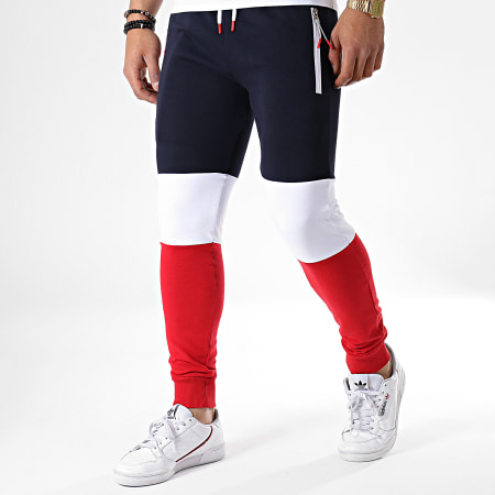 LBO - Pantalon Jogging Tricolore 628 Bleu Blanc Rouge