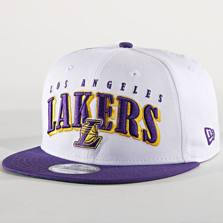 New Era - Casquette Snapback NBA Retro Pack 950 Los Angeles Lakers Blanc Violet