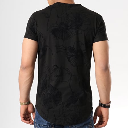 Aarhon - Tee Shirt Oversize 91312 Noir Floral