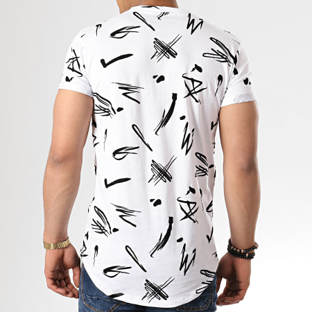 Aarhon - Tee Shirt Oversize 91315 Blanc Noir