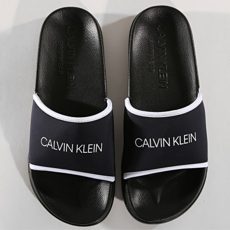 Calvin Klein - Claquettes Slide 377 Bleu Marine