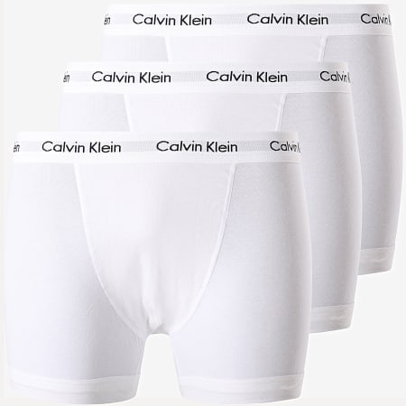 Calvin Klein - Juego de 3 bóxers de algodón elástico U2662G Blanco