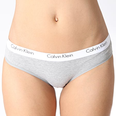 Calvin Klein - Lot De 2 Culottes Femme QD3584E Gris Chiné 