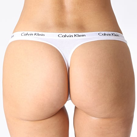 Calvin Klein - Lot De 3 Strings Femme QD3587E Noir Blanc