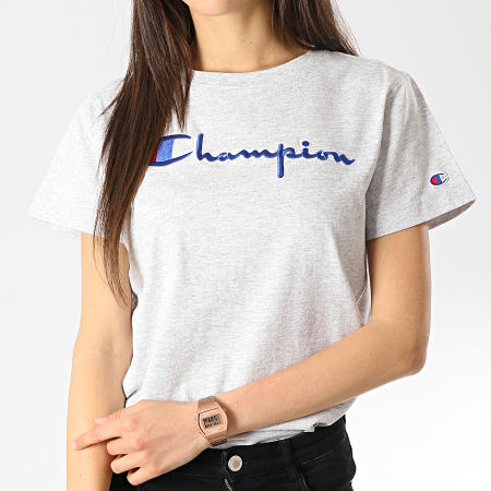 Champion - Tee Shirt Femme 110992 Gris Chiné