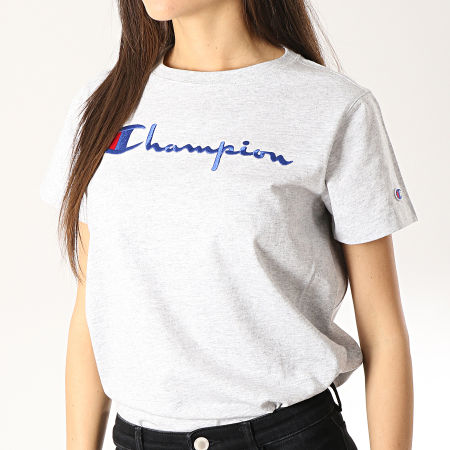 Champion - Tee Shirt Femme 110992 Gris Chiné