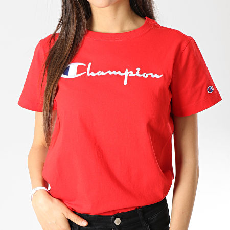 t shirt champion rouge femme