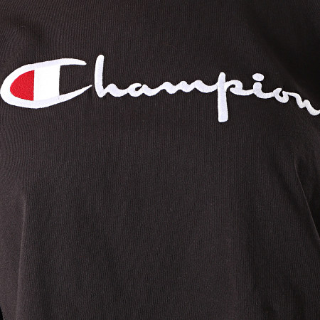 Champion - Tee Shirt Crop Femme 111583 Noir