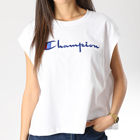 Champion - Tee Shirt Femme 111647 Blanc
