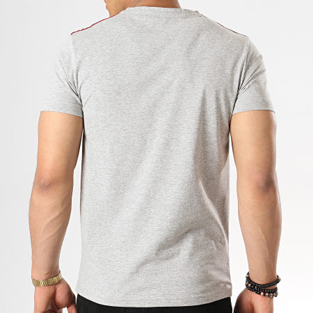 Classic Series - Tee Shirt Poche A Bandes Jimple Gris Chiné
