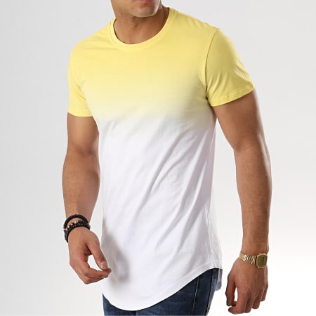 Terance Kole - Tee Shirt Oversize 98072 Jaune Blanc Dégradé