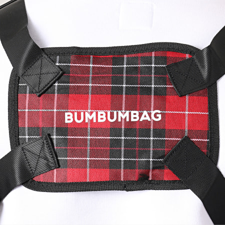 BumBumBag - Sac Poitrine Bucket Carreaux Rouge Noir