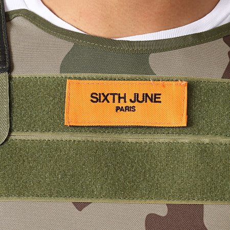 Sixth June - Gilet Tactique M3753LJA Vert Kaki Camouflage