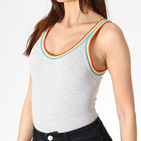 Only - Body Femme Rainbow Gris Chiné