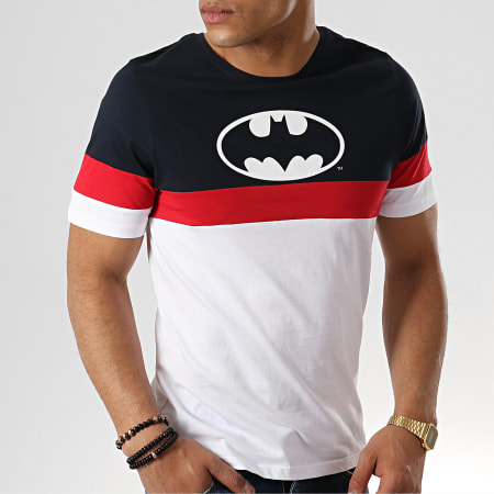 DC Comics - Camiseta Tricolor Batman Azul Marino Blanco Rojo