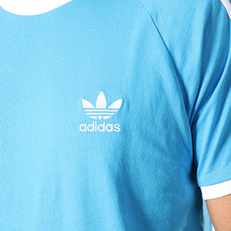 Adidas Originals - Tee Shirt 3 Stripes DZ4587 Bleu Clair Blanc
