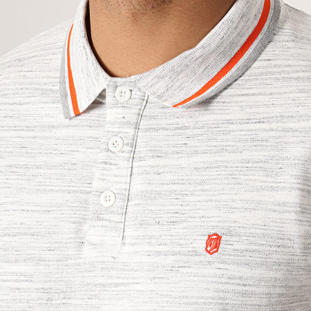 Indicode Jeans - Polo Manches Courtes Conley Blanc Chiné