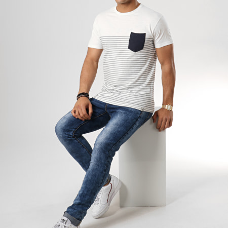 Indicode Jeans - Tee Shirt Poche Durnford Blanc